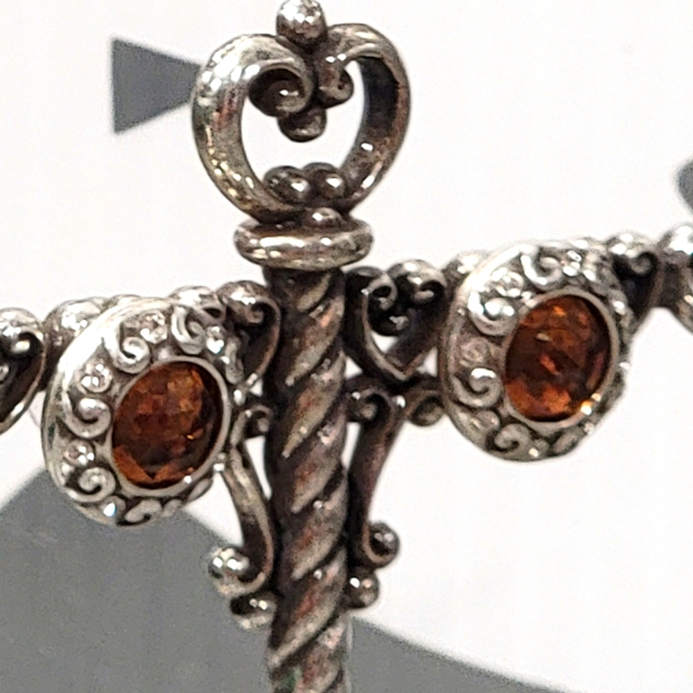 Brighton Retired Golden Lights Topaz Post Earrings Nwot View 2